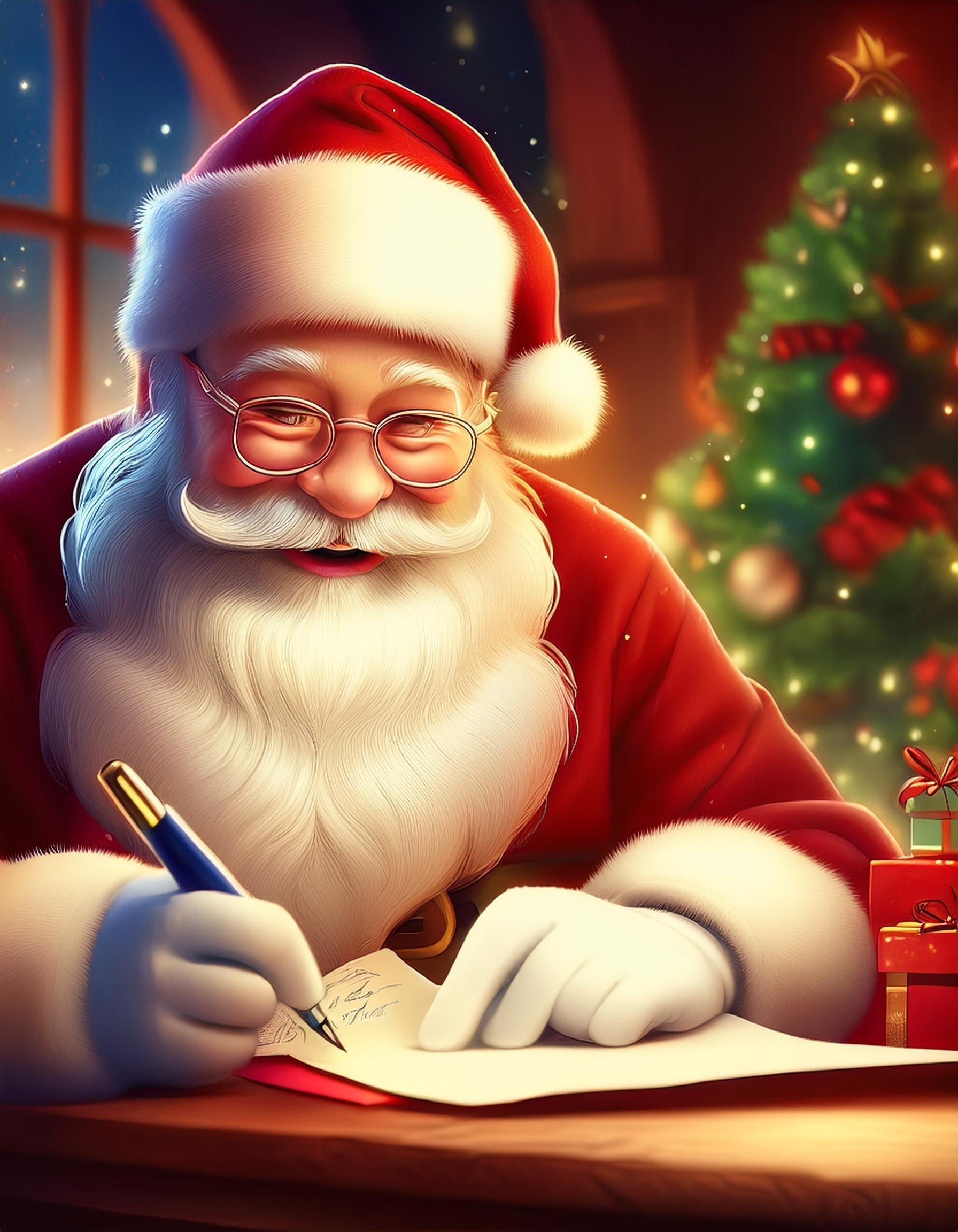 Santa Writing a Letter