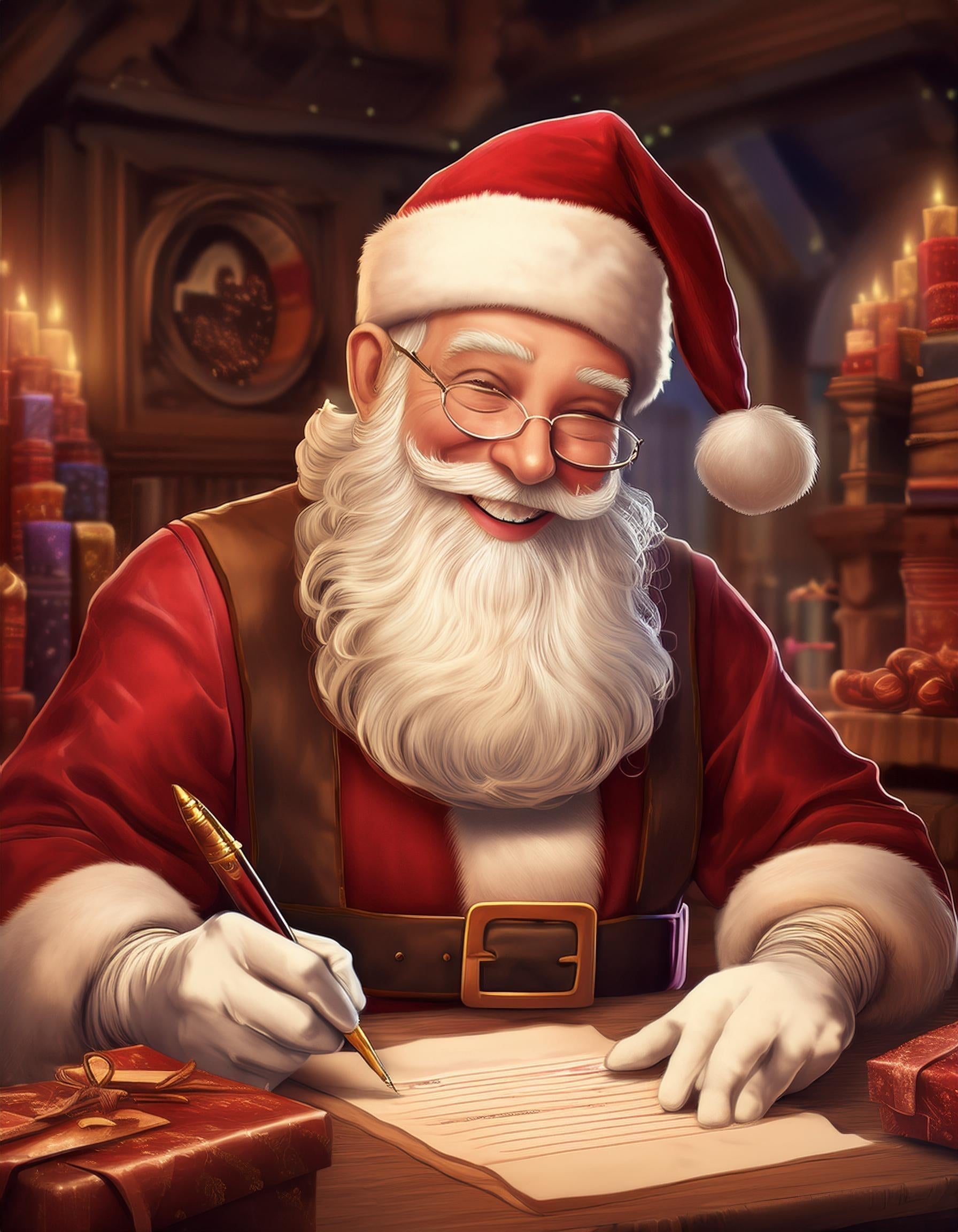 Santa wrote me a letter from the North Pole.